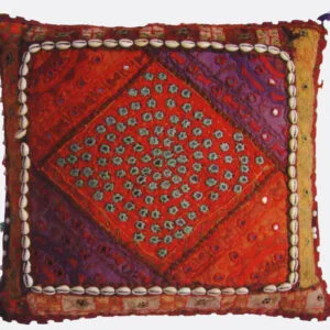 Multi Colored Embroidery Pillow