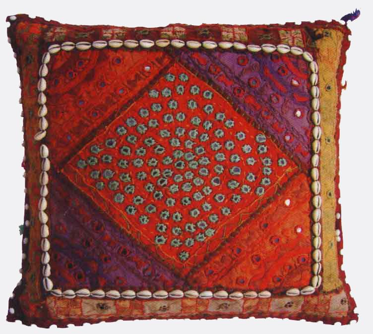 Multi Colored Embroidery Pillow